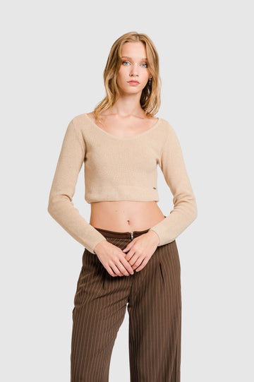 Crop Tejido Slave - Beige CROPTOPS NOW 