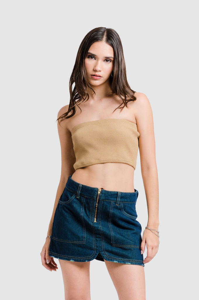 Crop Strap CROPTOPS NOW XS Camel 