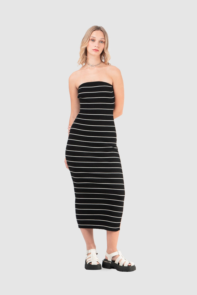 Maxi Vestido Tranfy VESTIDOS NOW Negro S 