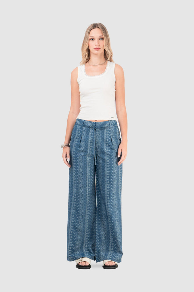 Pantalón Recto Garret PANTALONES NOW Azul XS 