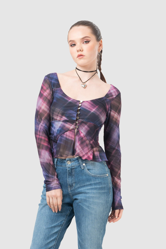 Blusa Regular Fit Begley BLUSAS NOW Morado XS 