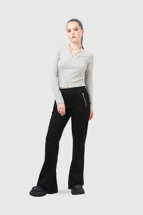 Pantalón Flare Fit Lypton PANTALONES NOW Negro XS 