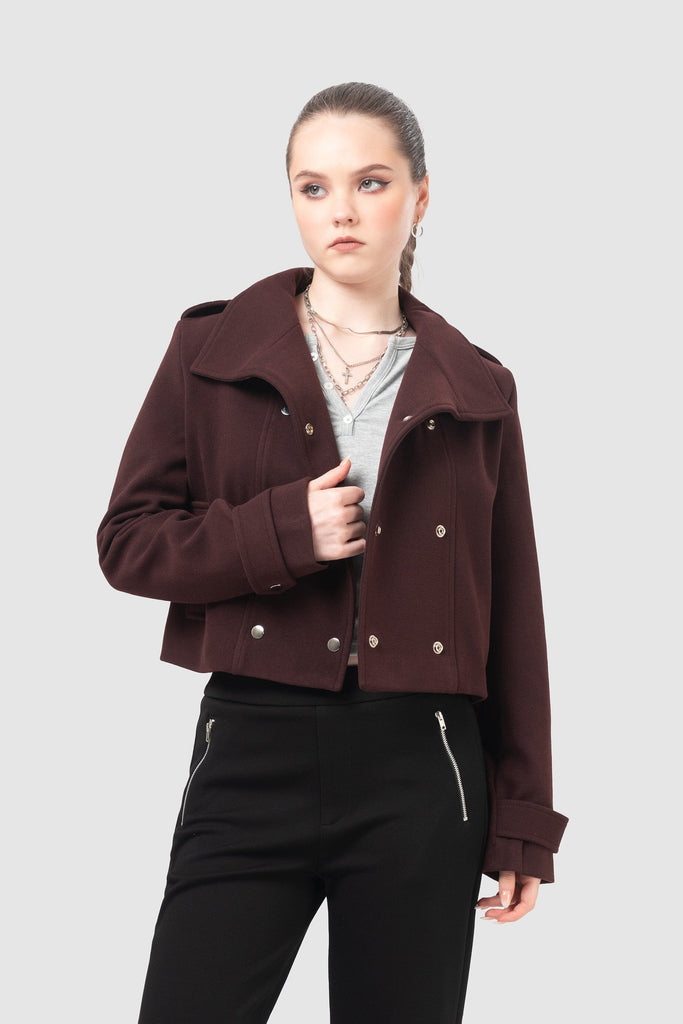 Casaca Crop Fit Alfred CASACAS NOW Vino XS 
