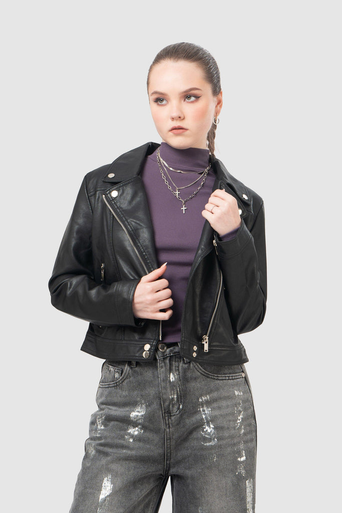 Casaca Cuero Vegano Bass CASACAS NOW Negro XS 