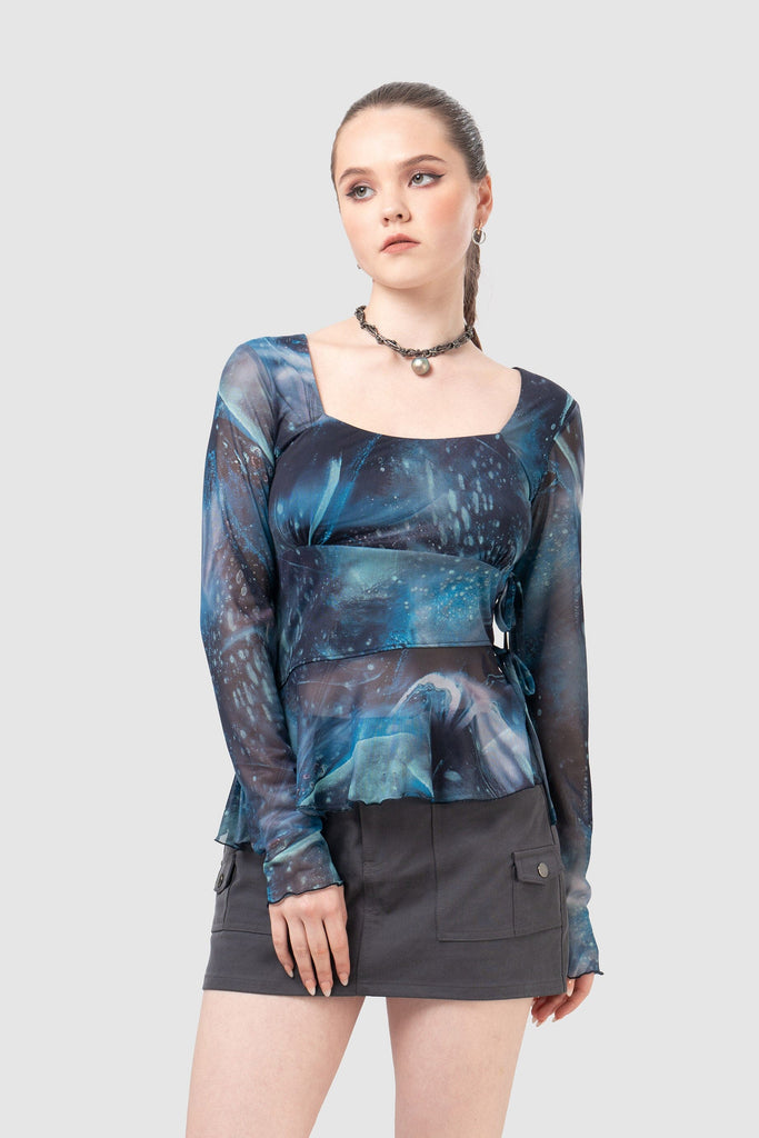 Blusa Slim Fit Sagner BLUSAS NOW Azul Claro XS 