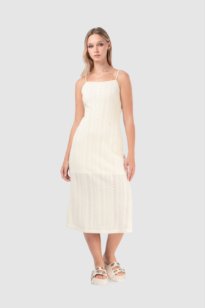 Midi Vestido Tejido Cala VESTIDOS NOW Perla S 