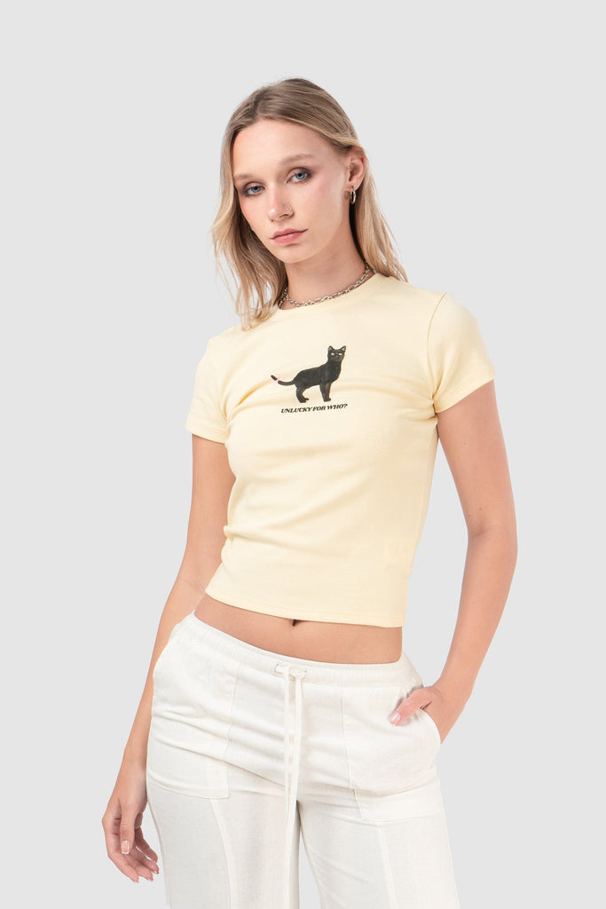 Polo Baby Tee Yuls POLOS NOW Amarillo Claro XS 