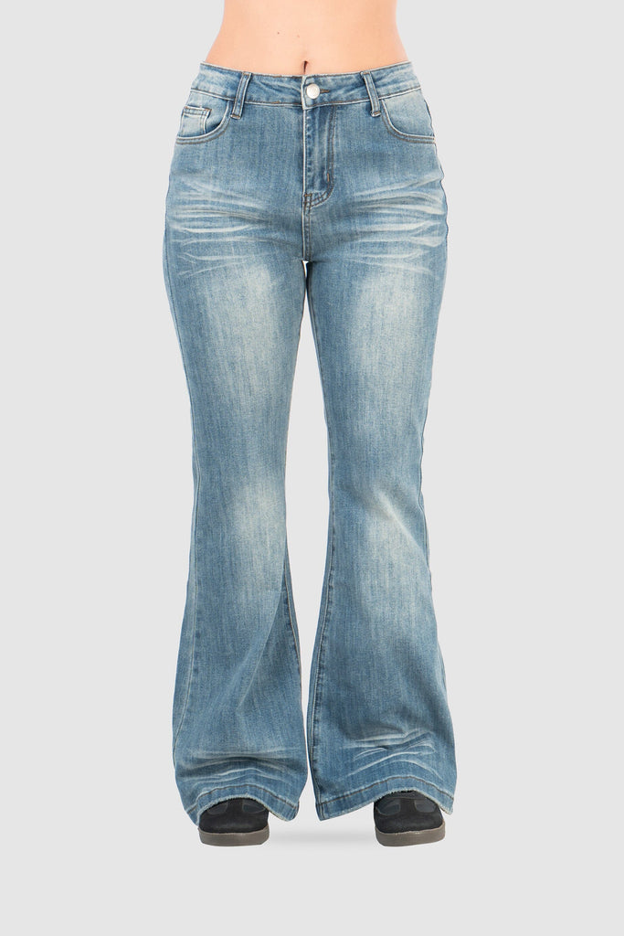 Pantalón Flare Fit Denim South PANTALONES NOW Azul S 