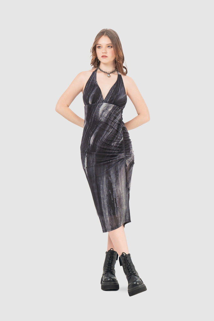 Midi Vestido Lasch VESTIDOS NOW Negro XS 