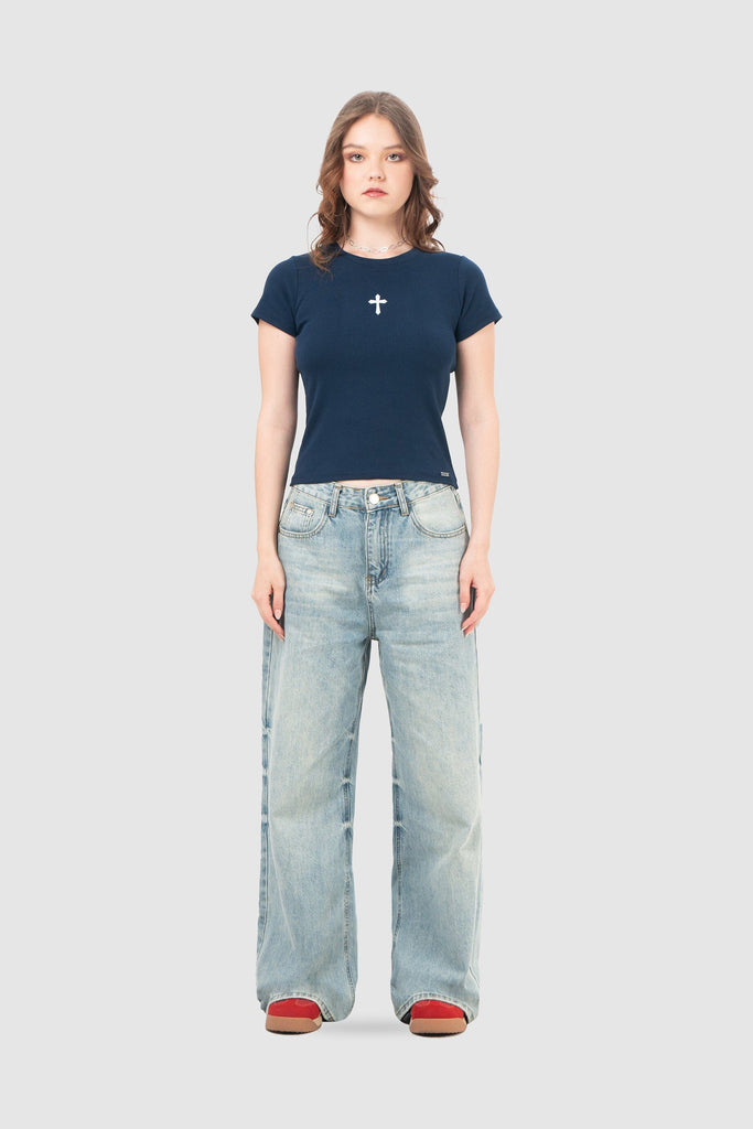 Polo Baby Tee Salty POLOS NOW Azul XS 