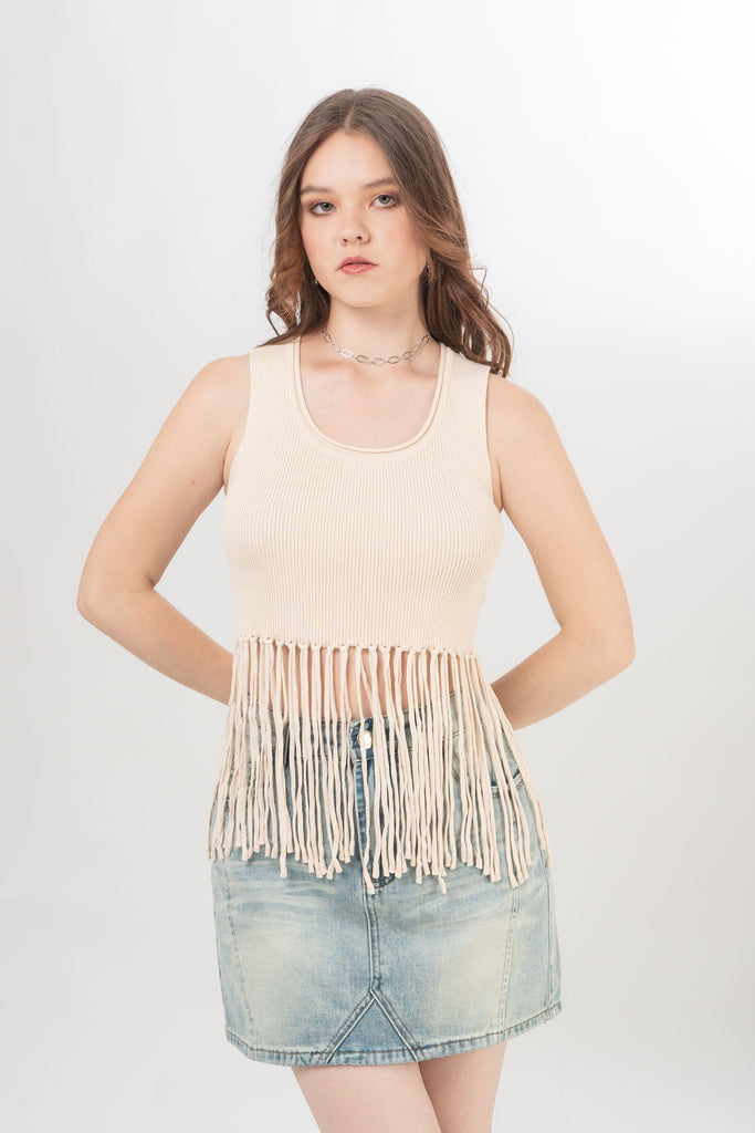 Polo Croptop Fit Lolla CROPTOPS NOW Beige Claro S 