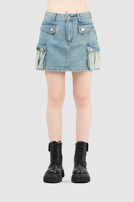 Mini Falda Denim Reitex FALDAS NOW Celeste S 