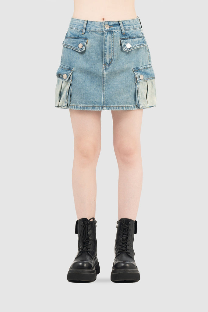 Mini Falda Denim Reitex FALDAS NOW Celeste S 