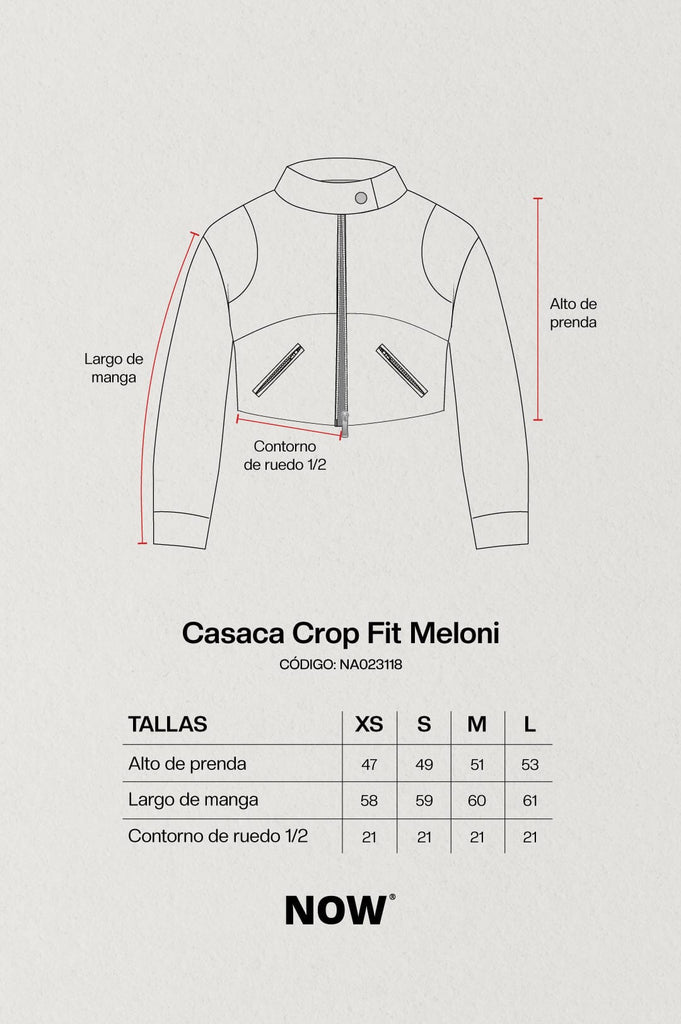 Casaca Crop Fit Meloni CASACAS NOW 