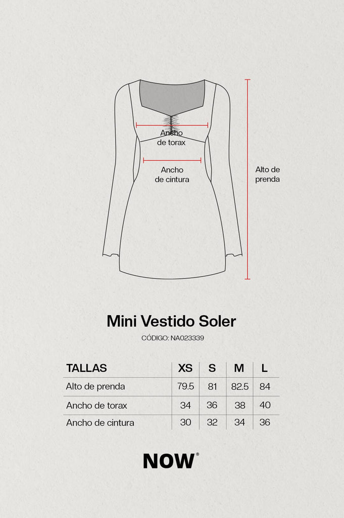 Mini Vestido Soler VESTIDOS NOW 