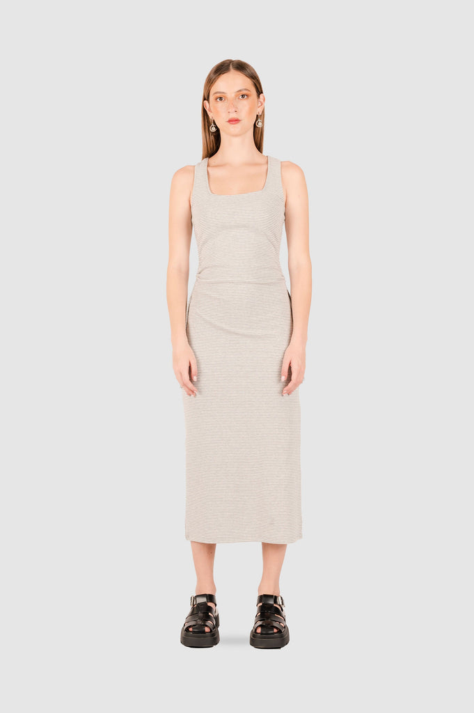 Maxi Vestido Ashmore VESTIDOS NOW Gris Claro S 