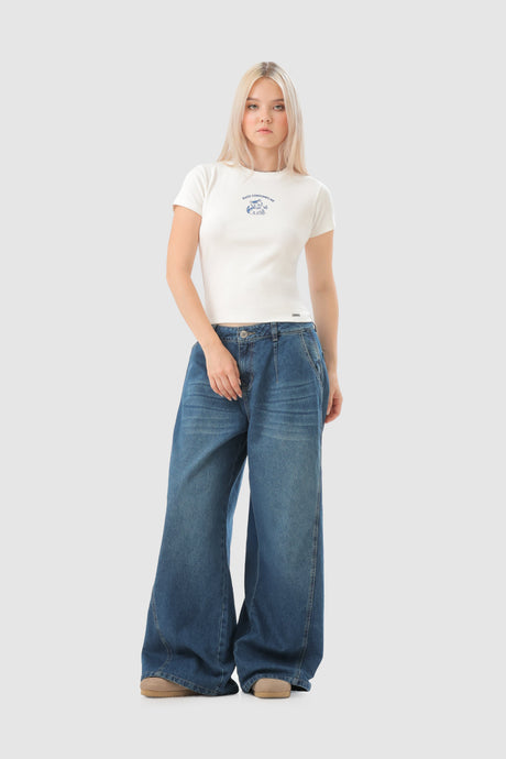 Pantalón Wide Leg Arzens PANTALONES NOW Azul 24 