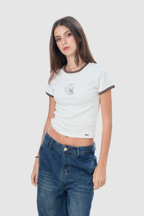 Polo Baby Tee Alezzi POLOS NOW Blanco XS 
