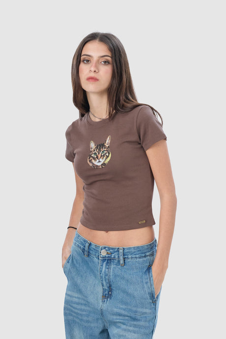 Polo Baby Tee Kitten POLOS NOW Marrón XS 