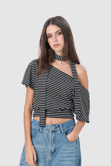 Blusa Regular Fit Flux BLUSAS NOW Negro S 