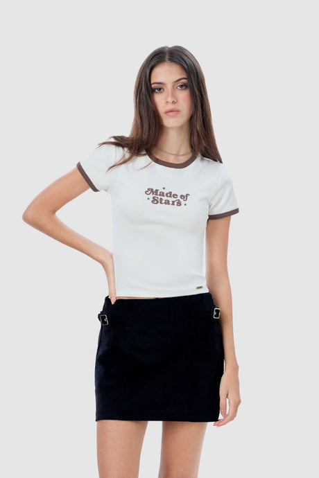 Polo Baby Tee Gunni POLOS NOW Blanco XS 