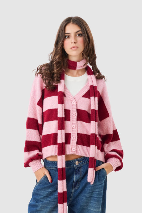 Cardigan Boy Fit Siberia CHOMPAS NOW Rosado Claro XS 