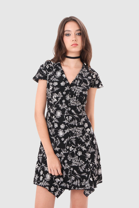 Mini Vestido Sakaruma VESTIDOS NOW Negro S 