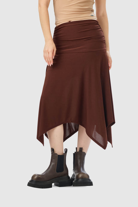 Midi Falda Porce FALDAS NOW Marrón X Small 
