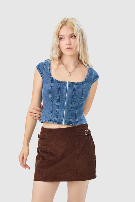 Blusa Slim Fit Burgos BLUSAS NOW Azul X Small 