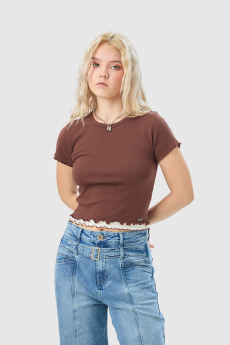 Polo Baby Tee Alithe POLOS NOW Marrón X Small 