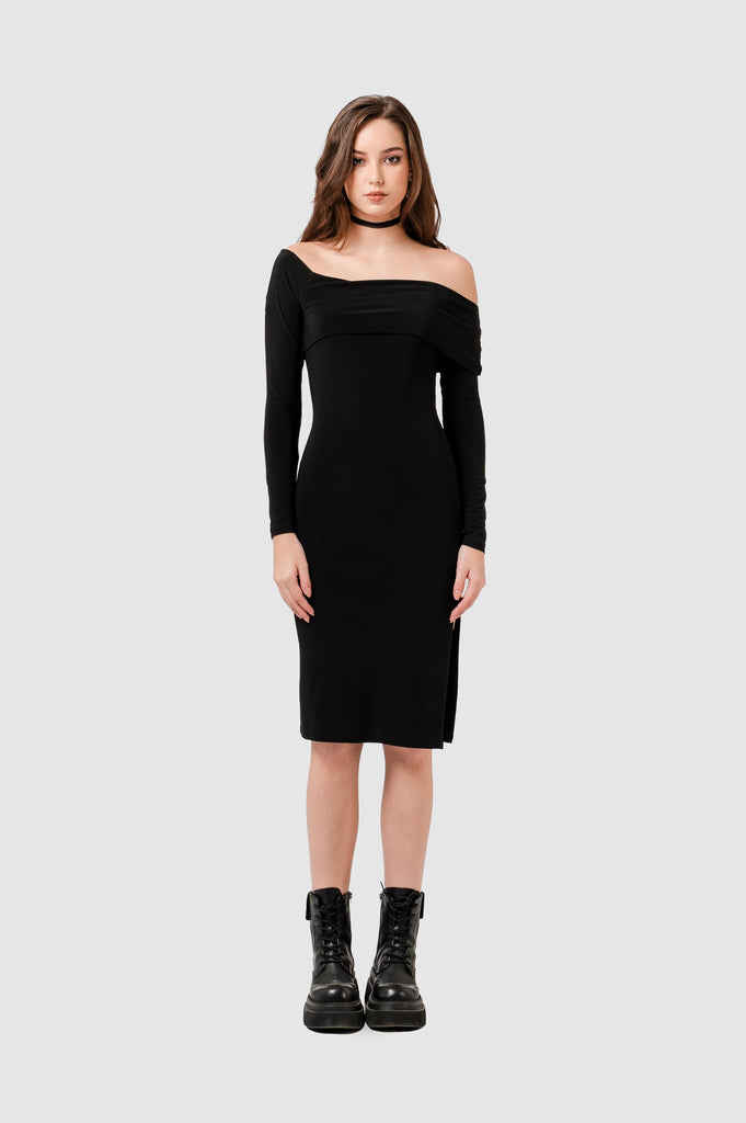 Midi Vestido Iker VESTIDOS NOW Negro XS 