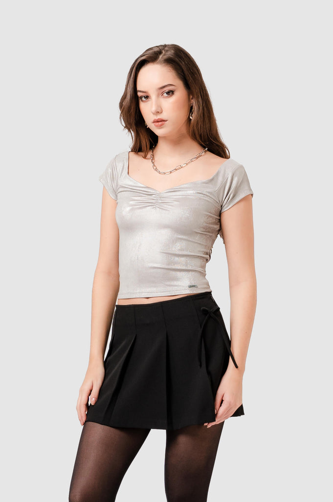 Blusa Slim Fit Bennet BLUSAS NOW Gris XS 