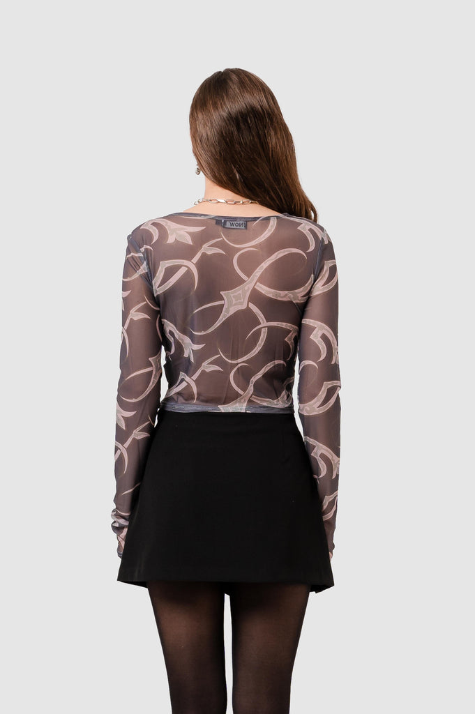 Top Broklyn M/Larga Mesh CROPTOPS NOW 
