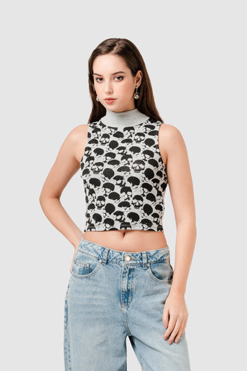 Tnnk Baby Tee Callow CROPTOPS NOW Gris XS 