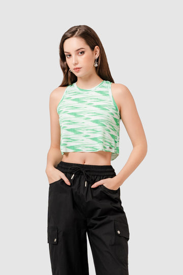 Crop Tank Fit Cosnett CROPTOPS NOW Verde XS 