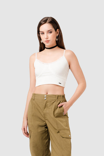 Crop Fit Ellie CROPTOPS NOW Blanco XS 