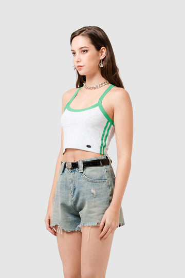 Polo Crop Lam CROPTOPS NOW Verde XS 