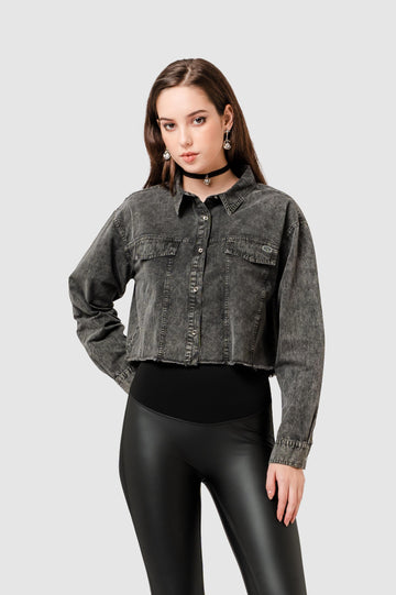 Camisa Crop Fit Clare CAMISAS NOW Negro XS 