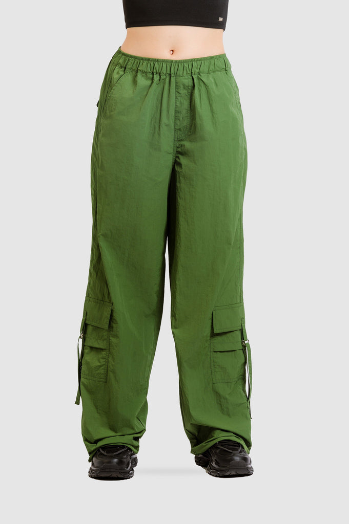 Pantalón Parachute Duffy PANTALONES NOW XS Verde 