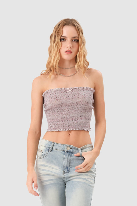 Blusa Crop Seld BLUSAS NOW Morado XS 