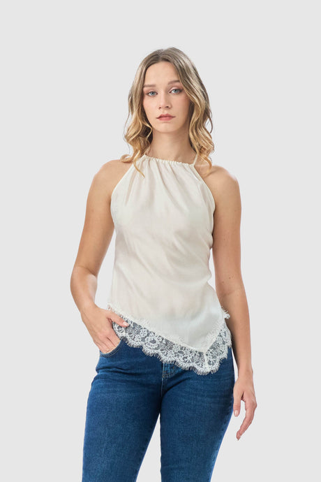 Blusa Slim Fit Handy BLUSAS NOW Blanco X Small 