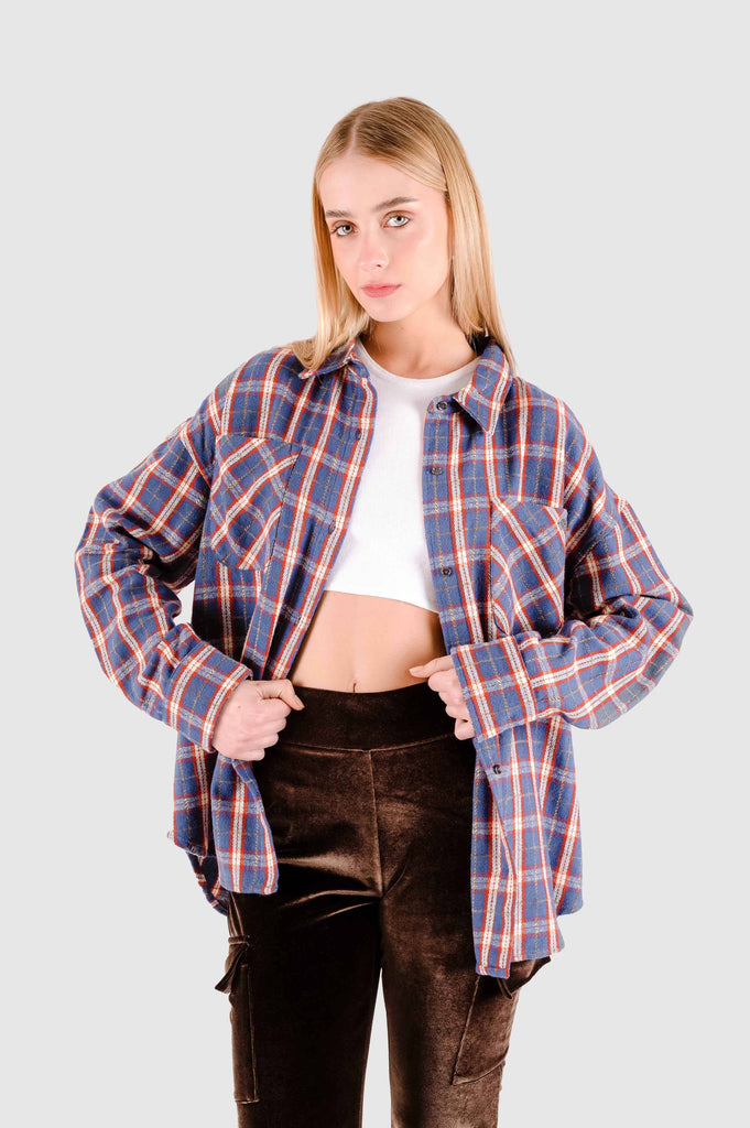 Camisa Oversize Jax CAMISAS NOW Azul XS 