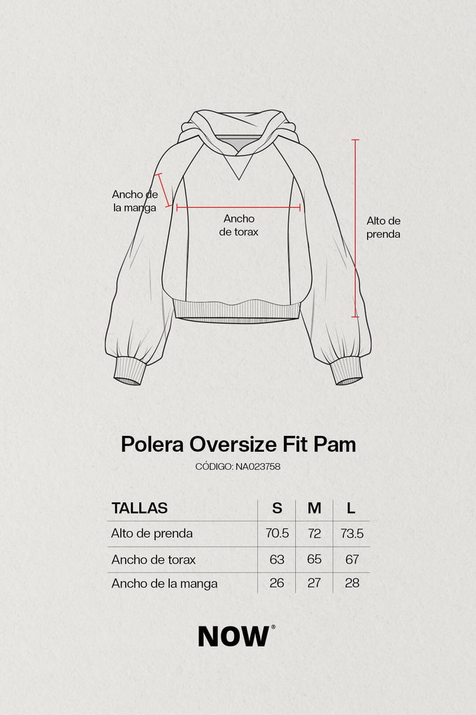 Polera Oversize Fit Pam POLERAS NOW 