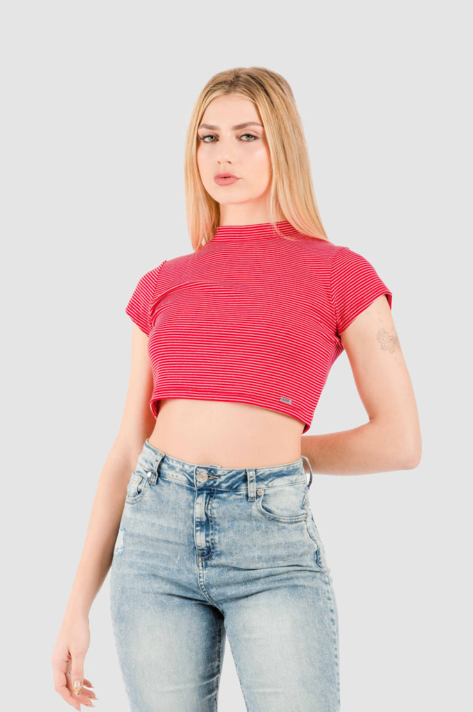 Polo Crop Yione POLOS NOW Rojo XS 