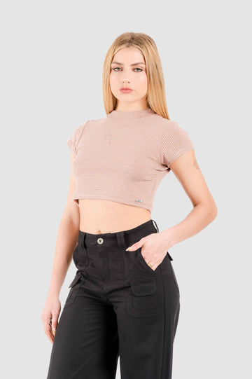 Polo Crop Yione POLOS NOW Rosado XS 